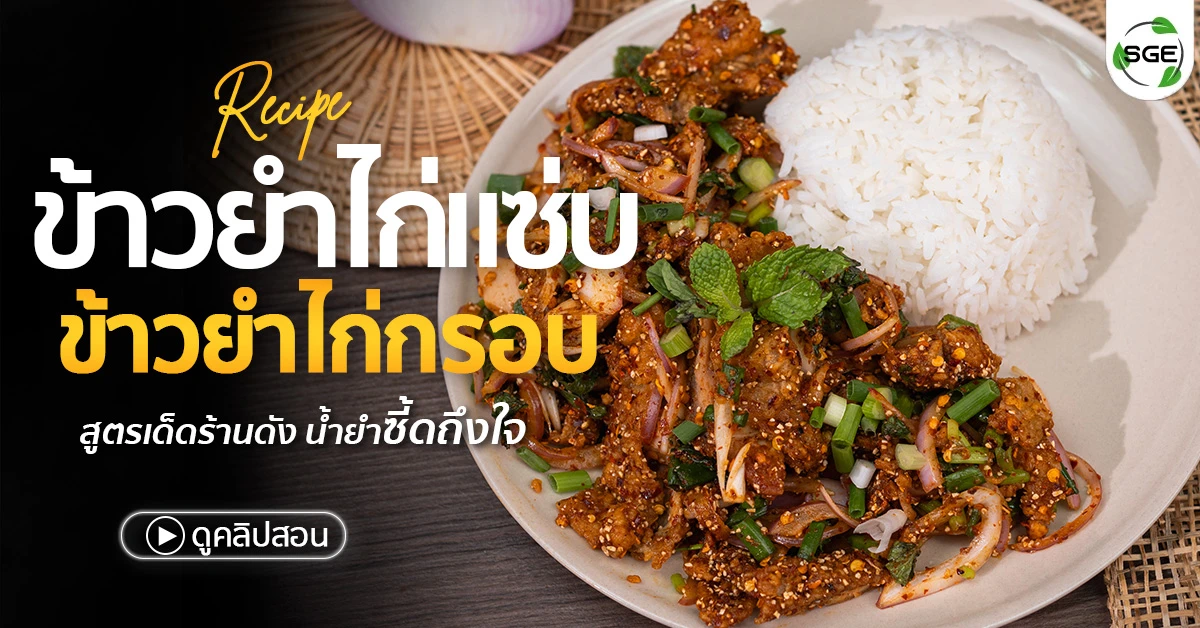 วิธีทำ ข้าวยำไก่แซ่บ สูตรร้านดังในตลาดนัด ง่ายๆ แซ่บซี้ดถึงใจ (Video)