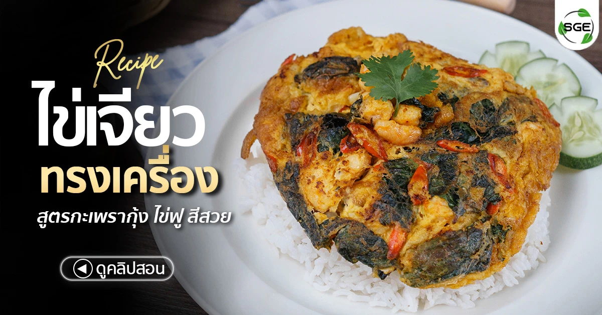 ไข่เจียวทรงเครื่อง-ไข่เจียวกะเพรากุ้ง-thai-spicy-omelet-basil-shrimp