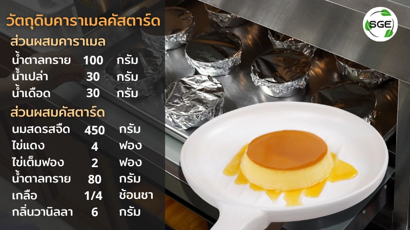 วัตถุดิบ ส่วนผสม คาราเมลคัสตาร์ด