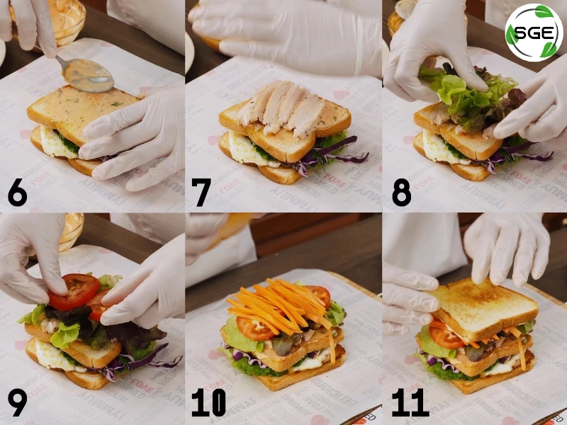 วิธีประกอบ แซนวิชอกไก่-chicken-sandwich