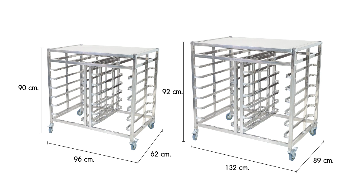 ขนาดชั้นวางเตาอบ พร้อมชั้นวางถาดเบเกอรี่ (OVE11, OVE12)