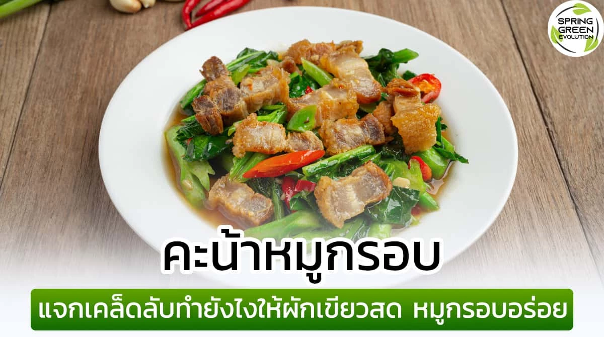 คะน้าหมูกรอบ